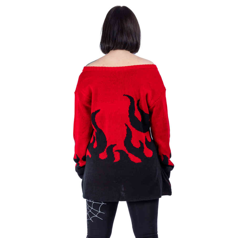 Heartless - Flamethrower Pull en tricot - Rouge/Noir